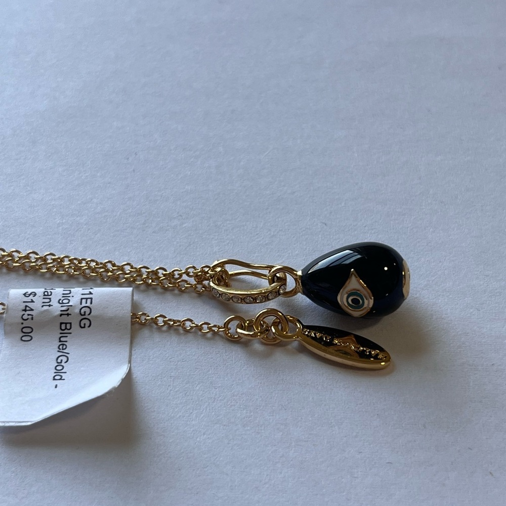 Halcyon Days Gold Necklace Evil Eye